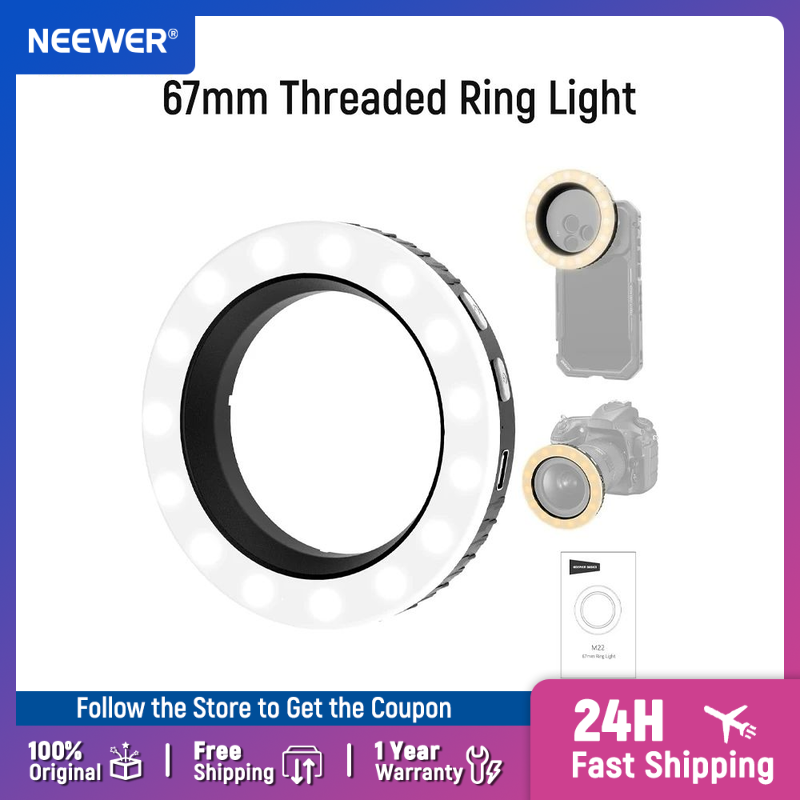 Photography Lighting Overhead - NEEWER Basics 67mm Ringlicht mit Gewinde
