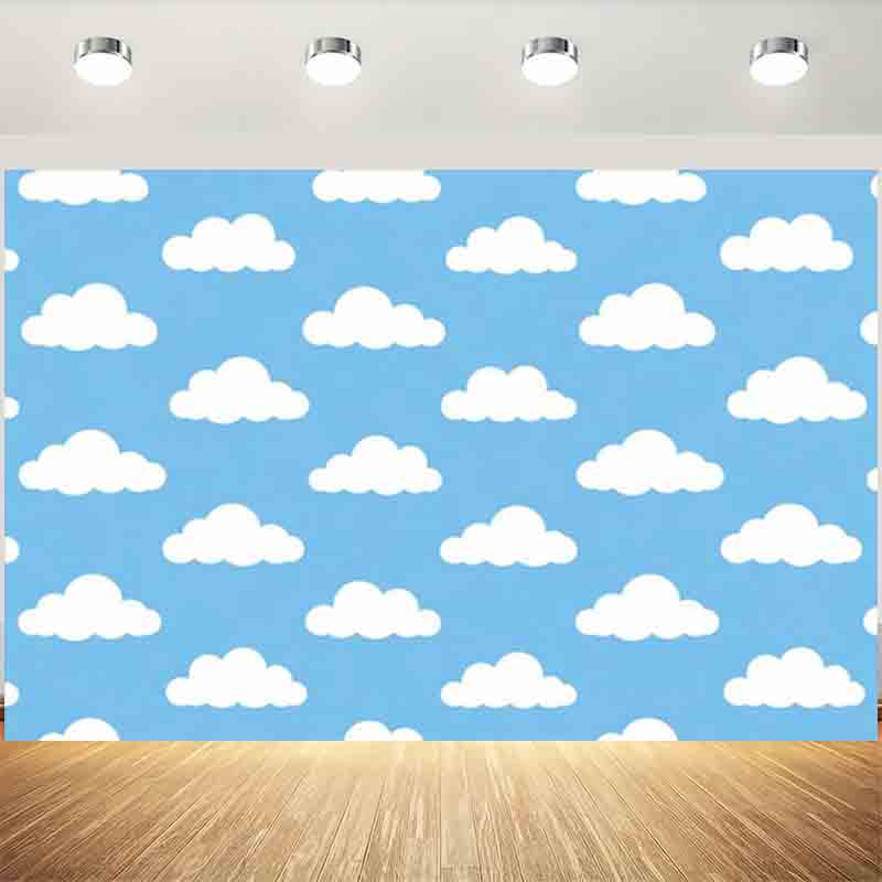 Photography Lighting Background - Cartoon-Hintergrund mit einfachem blauem Himmel und