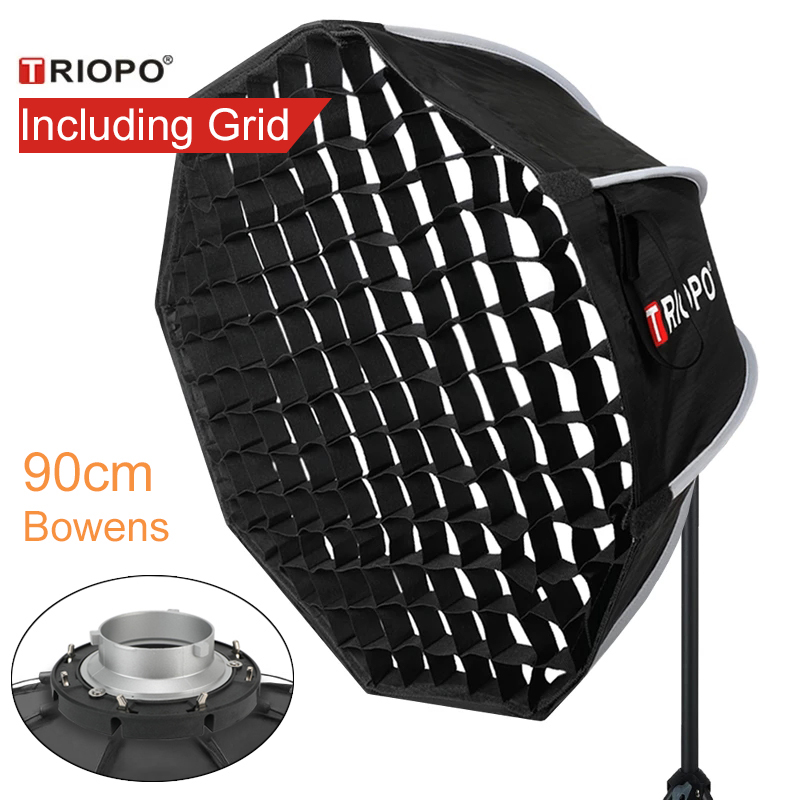 Photography Lighting Background - Triopo 90cm Foto-Softbox mit Bowens-Halterung und