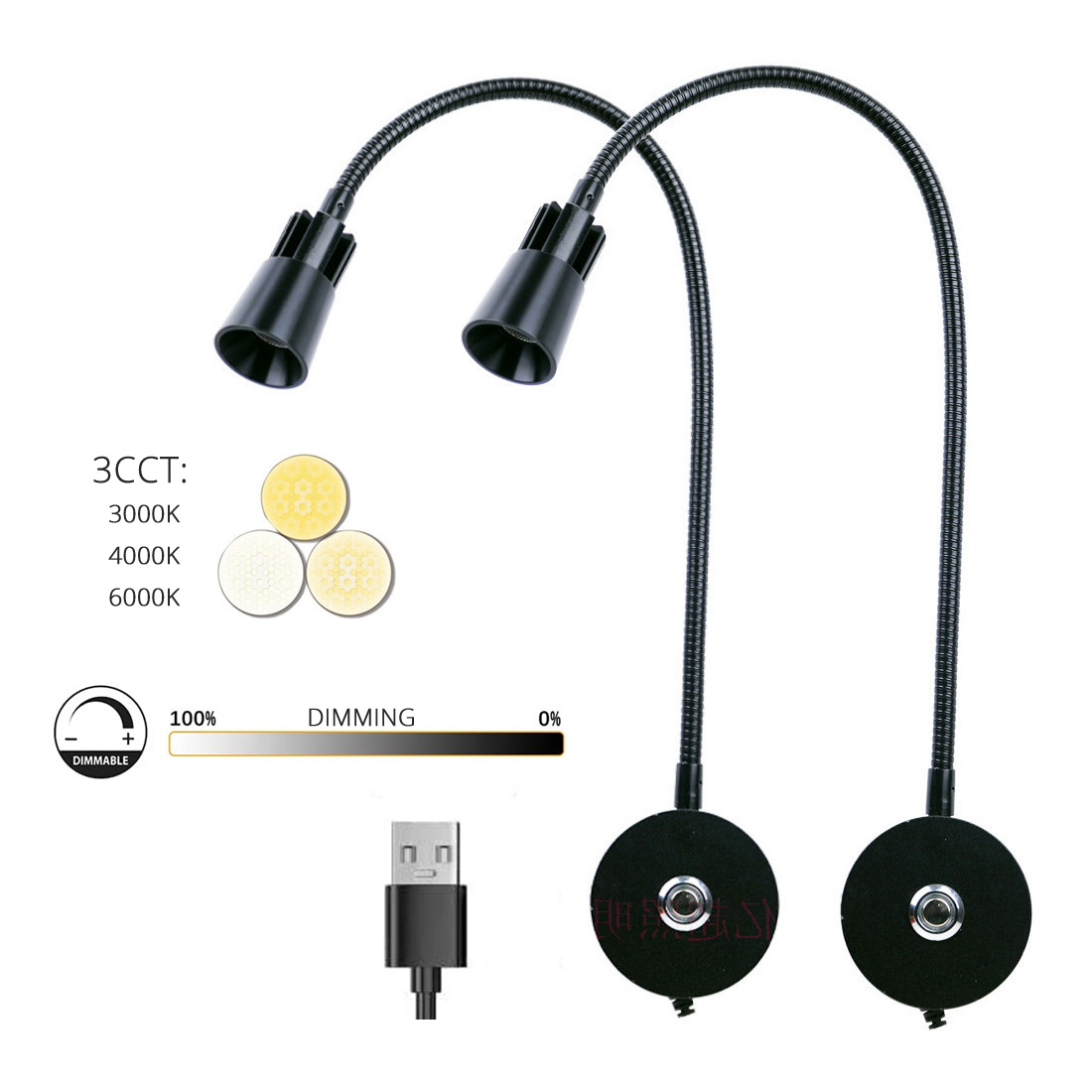 Photography Lighting Book - 2 stücke 5V USB Nachttisch Wand