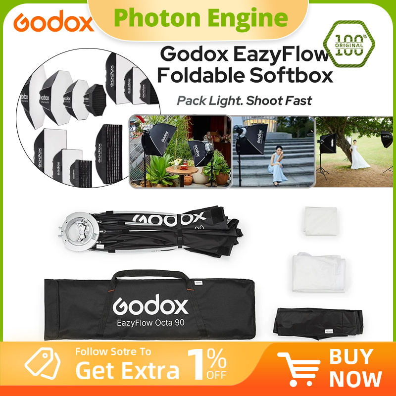 Photography Lighting With Flash - Godox EazyFlow Serie Faltbarer Softbox mit