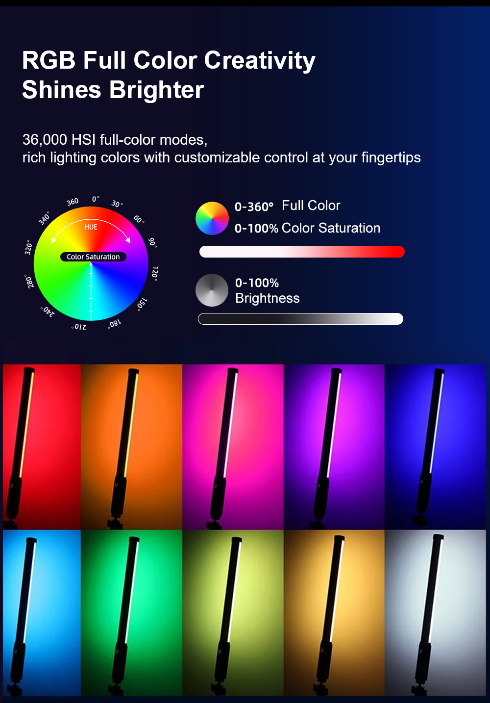 LUXCEO P300 RGB Tube 5W 380LM  – Photography Lighting Wand Bewertung und Preis