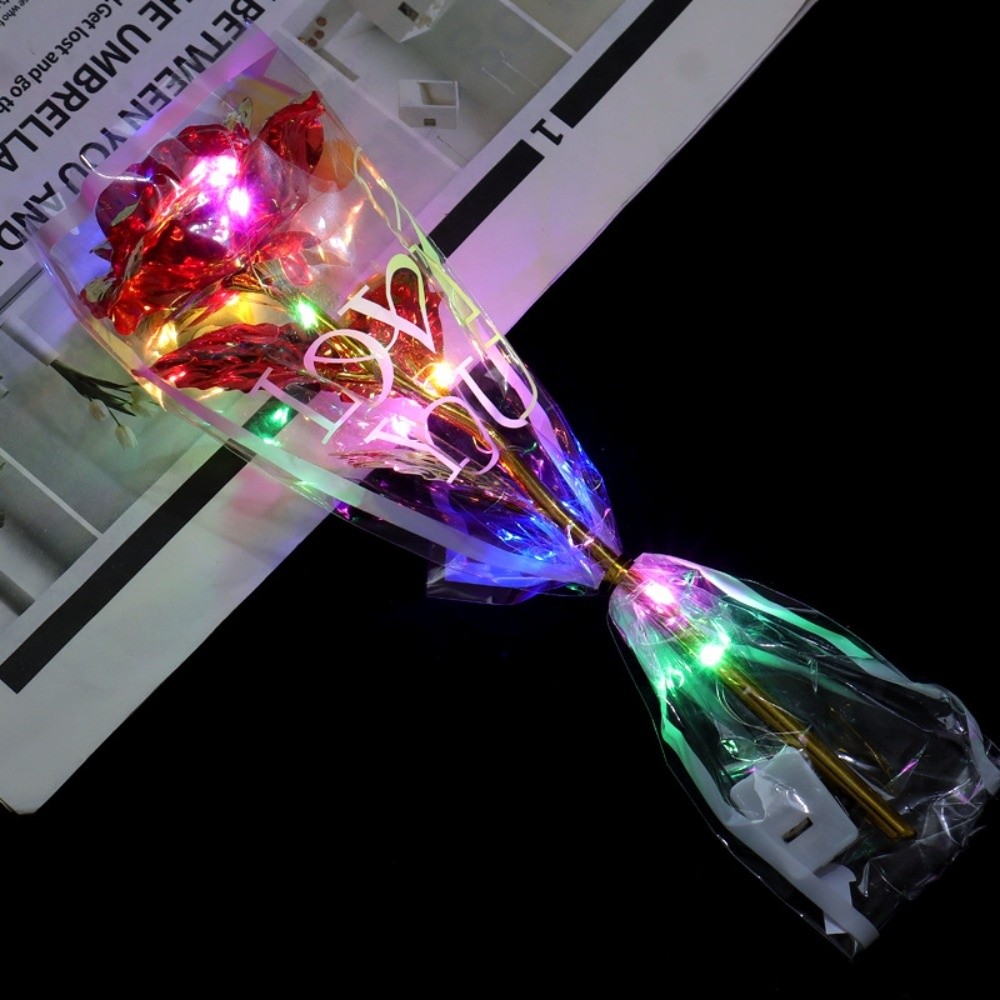 Leuchtende Goldfolie-Rose LED- – Photography Lighting Simulator Free Bewertung und Preis