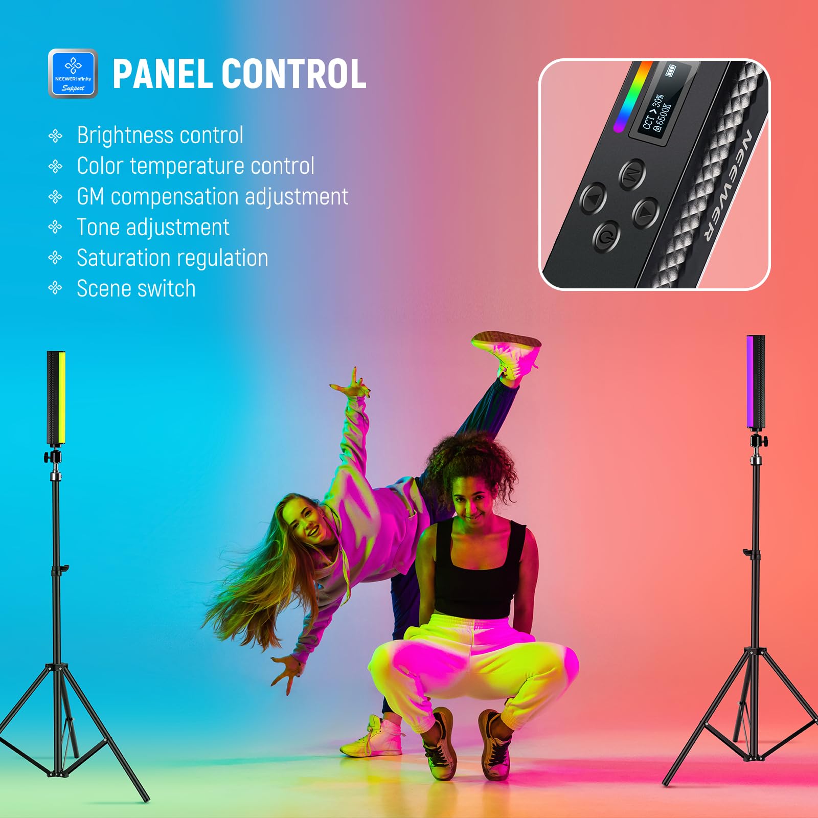NEEWER RGB-Lichtstab mit APP-S – Photography Lighting Wand Bewertung und Preis